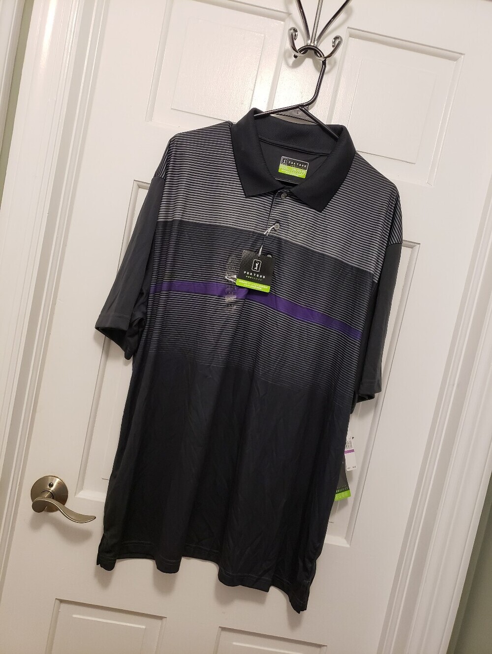 NWT PGA Tour Golf Polo Shirt Mens XXL Fluorescent Athletic Fit Pro Series